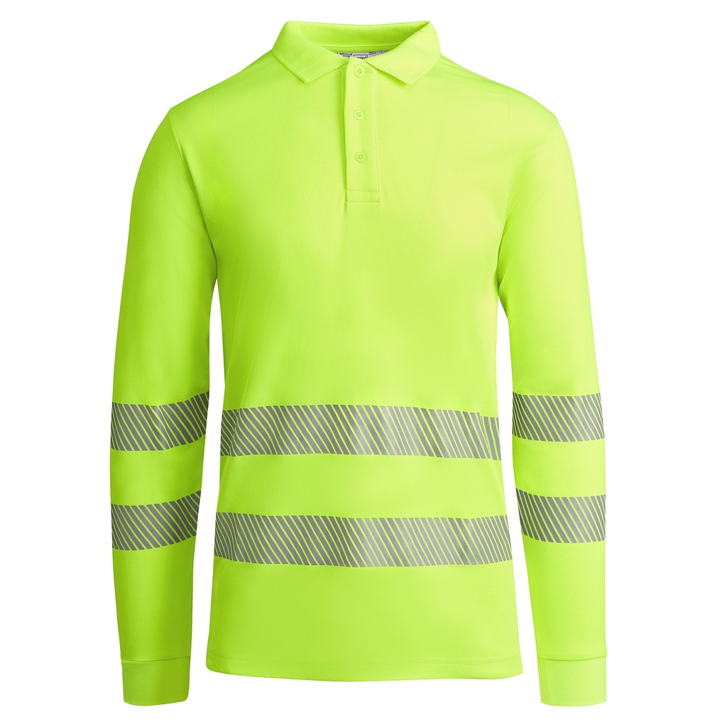POLO ATRIO L/S · UNICOLOR · ML · ALGODON · BANDA SEGMENTADA · AV · CE II CAT · [170g]