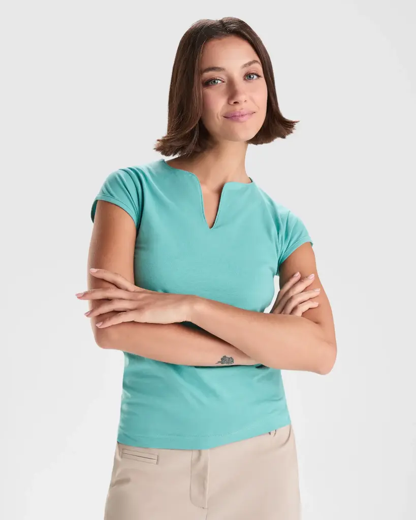 CAMISETA BELICE · MC · ABERTURA V · ELASTICO/STRETCH · [200g]