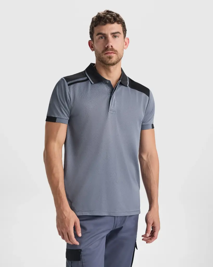 POLO TECNICO SAMURAI BICOLOR · ANTIBACTERIANO · BOLSILLO OPCIONAL · CIERRE AUTOMATICOS · [160g]